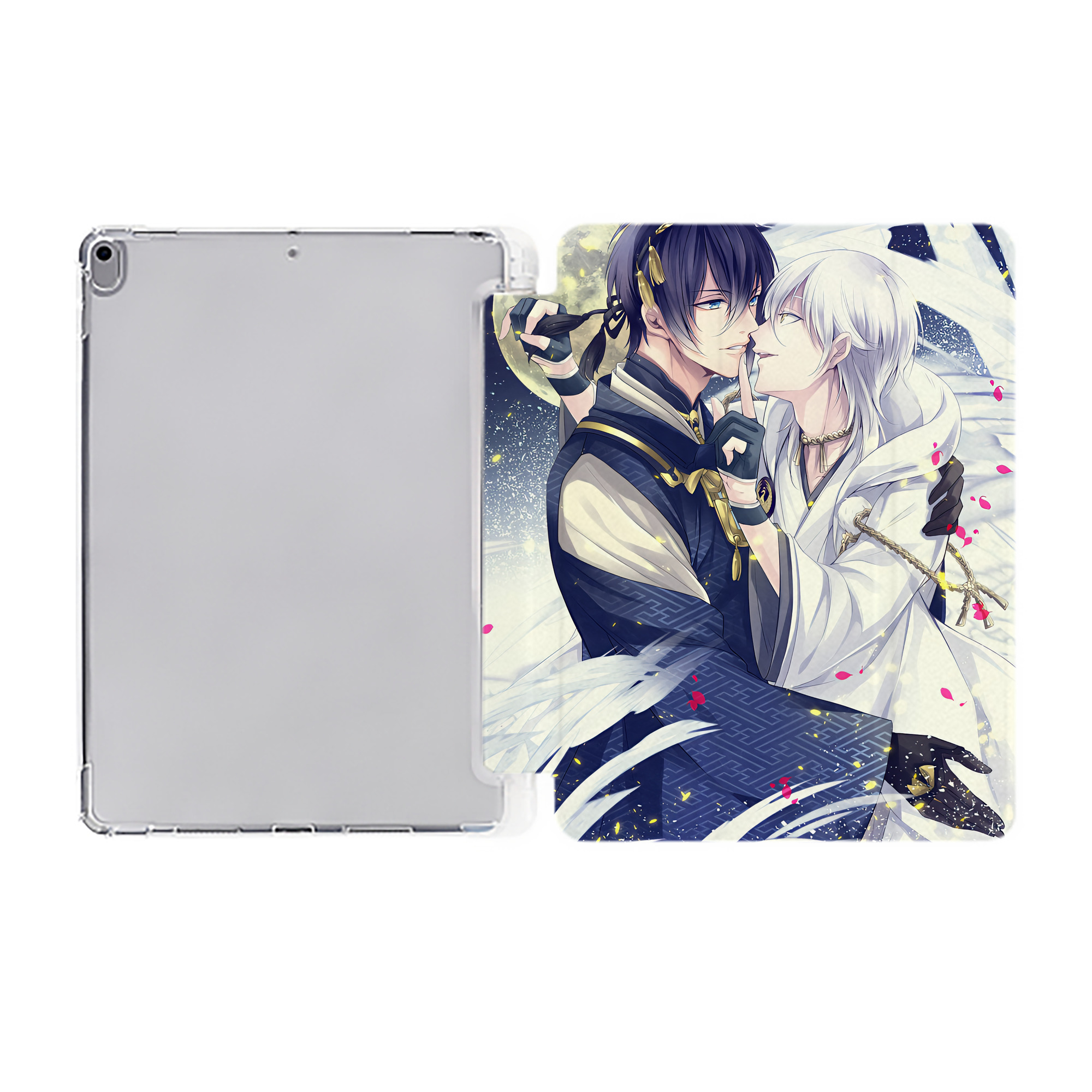 （画像用） 刀剣乱舞 Touken Ranbu IPad ケース ペン収納付き 三つ折りスタンド PUレザー×シリコン 対応機種9.5/10.5/10.9インチ